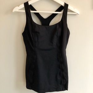 Black structured racerback Lululemon tank